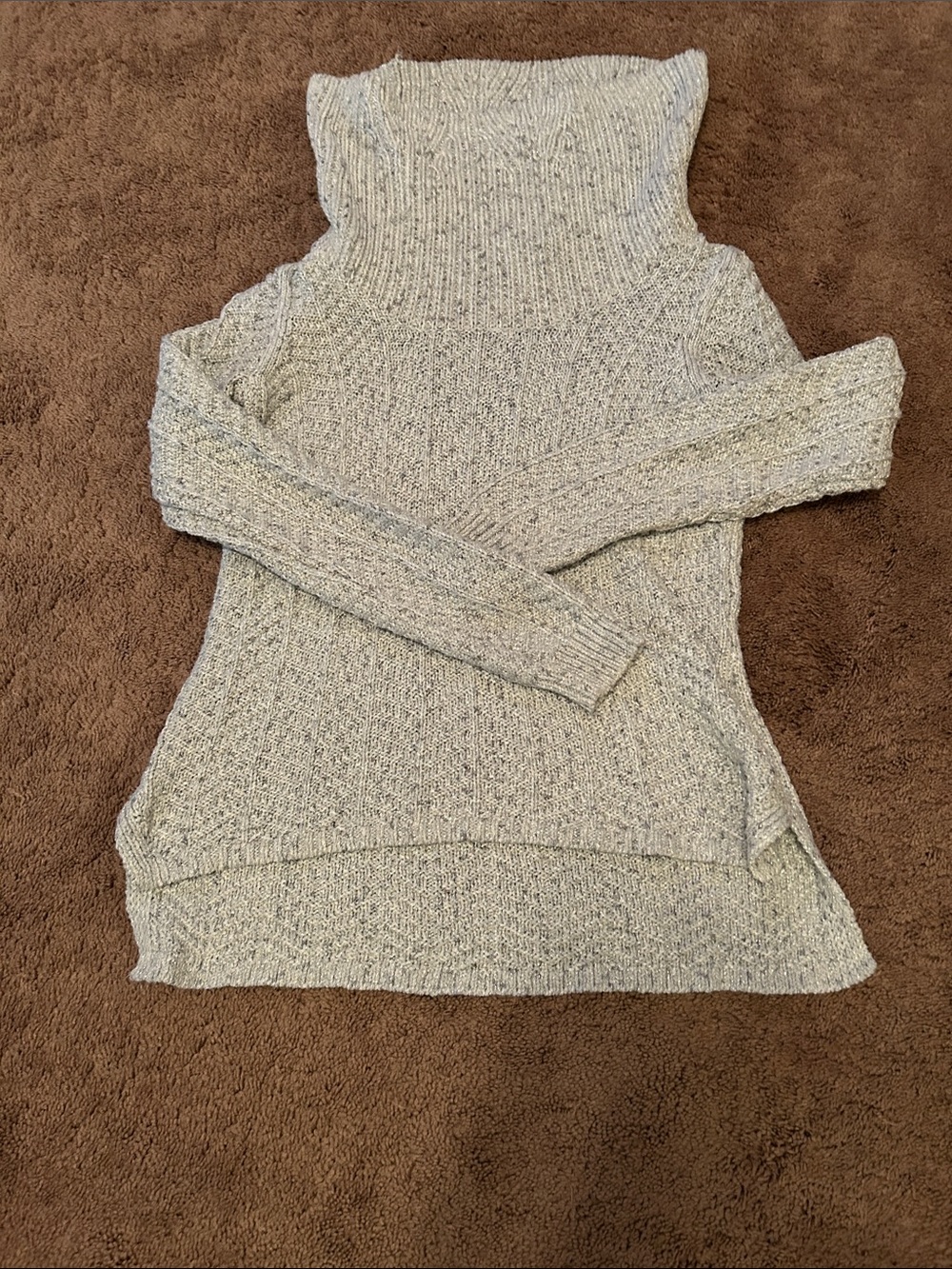 White House Black Market Light Gray Turtleneck Sweater